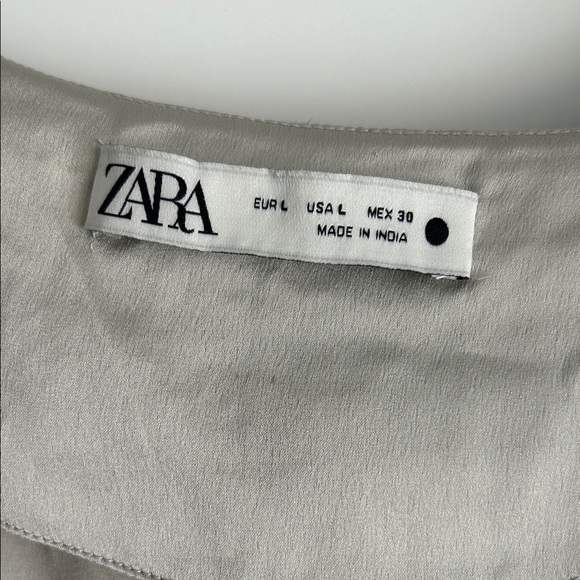 Zara Elegant Silver Embellished Dress | L - Picture 3 of 6